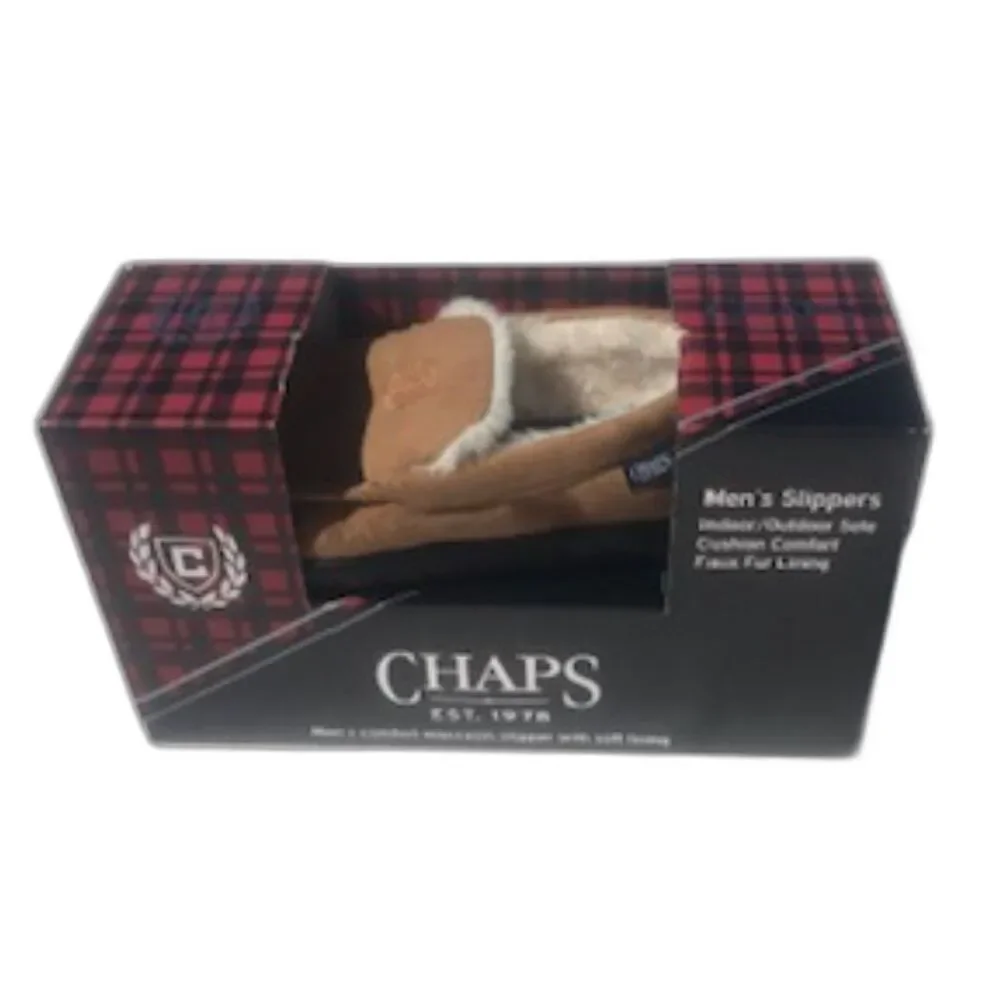 Size: 8 Faux Fur Lining Indoor/Outdoor Slippers . Chaps . New in Box